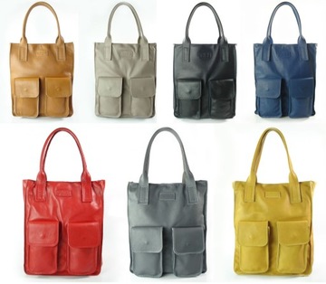 Сумка-шоппер Vera Pelle с карманами ЖЕЛТЫЙ