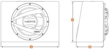 МОЩНЫЙ МОНОБЛОЧНЫЙ УСИЛИТЕЛЬ HERTZ BASS BOX 1000 Вт, КАБЕЛИ ДЛЯ УСИЛИТЕЛЯ