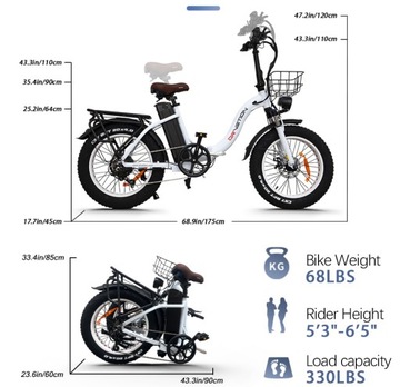 Elektryczny rower składany DRVETION 20“ E-bikes Bateria Samsung