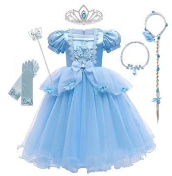 SUKIENKA STRÓJ KOPCIUSZEK CINDERELLA 104/110
