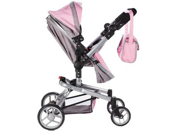 КУКЛИЧНАЯ КОЛЯСКА 2в1 СУМКА ДЛЯ КОЛЯСКИ ГОНДОЛЛА СКЛАДНАЯ