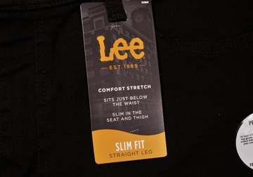 LEE spodnie REGULAR black jeans LEGENDARY SLIM _ W38 L30