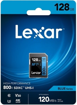 Lexar High-Performance 800x PRO 128Gb SDXC LSD0800P128G-BNNNG