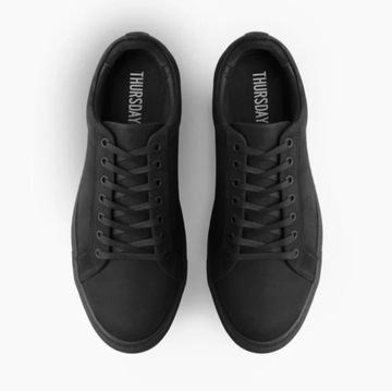 THURSDAY Men Black Matte Premier Low Top Sneaker