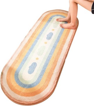 Miękka mata łazienkowa w stylu kreskówkowym puszysta włochata 60 * 120cm