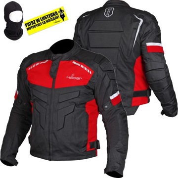 Kurtka motocyklowa tekstylna HUSAR HORNET RED męska + kominiarka