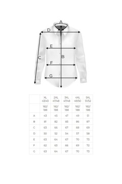 Duża Koszula Męska Elegancka Duże rozmiary E441