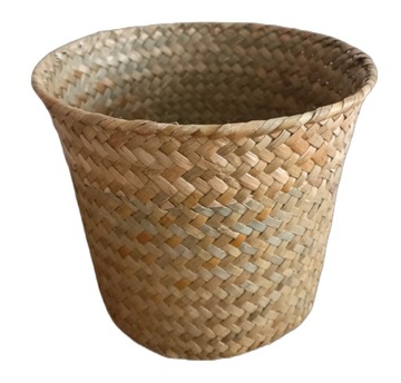 PLECIONY KOSZYK FLOWER BOX OSŁONKA BOHO NATURALNY
