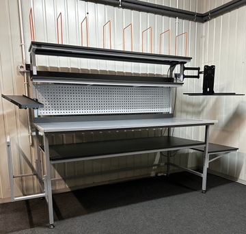 Профессиональная упаковочная станция, светодиодное освещение, столешница из листового металла НОВИНКА