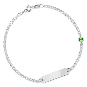 СЕРЕБРЯНЫЙ БРАСЛЕТ НА КРЕЩЕНИЕ ПОДАРОК ​​С ГРАВИРОВКОЙ