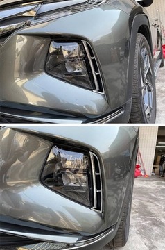 Hyundai Tucson NX4 2020+ хромированные накладки на бампер