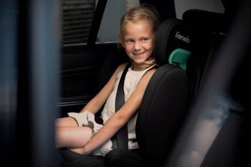 АВТОКРЕСЛО LIONELO HUGO I-SIZE БАЗА ISOFIX SPORTY ЧЕРНЫЙ КРАСНЫЙ