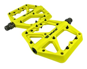 Pedały platformowe rowerowe nylonowe WAKE żółte DH Fr Enduro Dirt