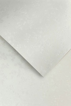 Papier Karton ozdobny FLORAL BIAŁY 4 230g 20ark