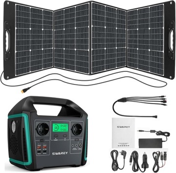 POWER BANK SWAREY S1000 1000W 201600mAh STACJA SOLARNY TYPE-C+200W SOLAR