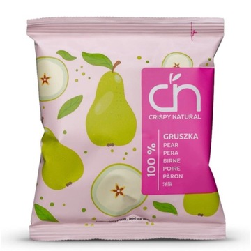 Zdrowe Przekąski Suszone Gruszki 18 g Crispy Natural