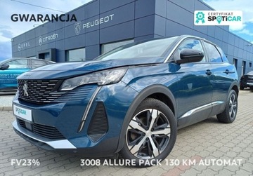 Peugeot 3008 II Crossover Facelifting  1.2 PureTech 130KM 2022 Peugeot 3008 327 Allure Pack 130KM Automat I wl. GWARANCJA FV23