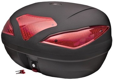 KUFER MOTOCYKLOWY UNIWERSALNY CENTRALNY NA DWA KASKI 43 LITRY SKUTER MOTOR