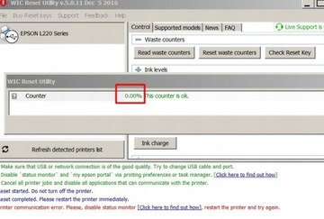 Код сброса подушки Справка Epson Expres Polska