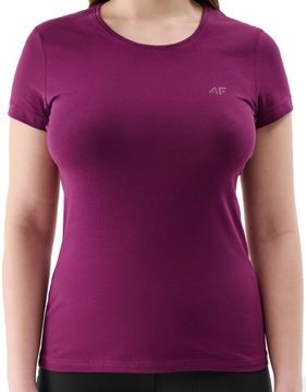 4F KOSZULKA DAMSKA T-SHIRT GŁADKI TTSHF1161 FIOLET S