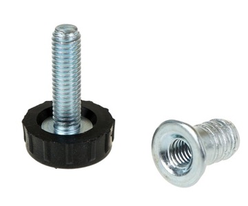 РЕГУЛИРУЕМАЯ НОЖКА M6X20 + СОЕДИНЕНИЕ 10 КОМПЛЕКТ.