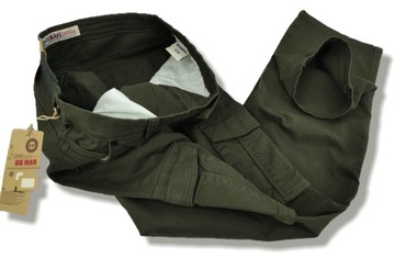 БРЮКИ-КАРГО МУЖСКИЕ, Оливково-зеленые, W40. ТАЛИЯ: 100-102 СМ.