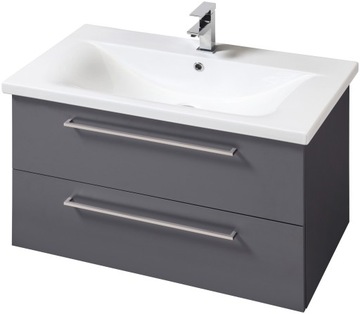 Szafka z umywalką 80x45 szary mat
