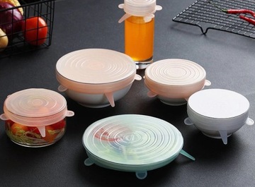 УНИВЕРСАЛЬНЫЕ СИЛИКОНОВЫЕ КРЫШКИ ДЛЯ ПИЩЕВЫХ 6 ШТ. - Дружественные