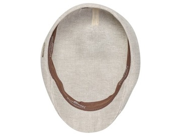 ВОЗДУШНАЯ АНГЛИЙСКАЯ ЛЕТНЯЯ ШАПКА, ЛЬНЯ ГЕККО, 62 см