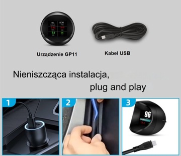 Автомобильный дисплей GP11, инклинометр/GPS-индикаторы, например, для бездорожья.