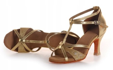 Бальные танцы туфли танцы 7 см золото