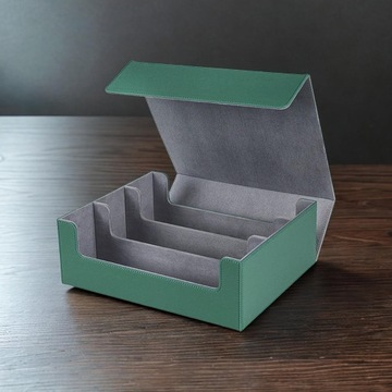 Etui na karty do talii 1800+ kart białe w szare linie