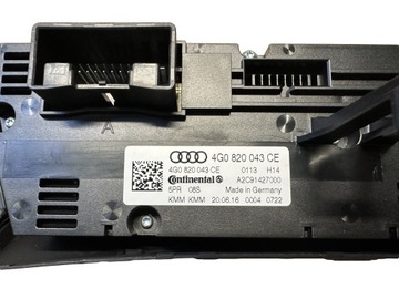 AUDI A6 A7 4G C7 PANEL KLIMATIZACE 4G0820043CE