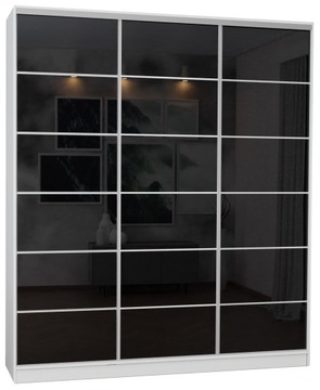 SZAFA 3D 170x250 BIAŁA - WYSOKA - 3x LACOBEL