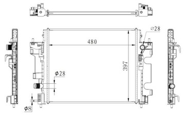 CHLADIČ VODY 59274 NRF RENAULT SMART FORFOUR