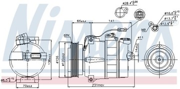 KOMPRESOR KLIMATIZACE 89054 NISSENS