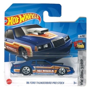 HKH34 '86 FORD THUNDERBIRD PRO STOCK hot wheels dla dzieci święta prezent