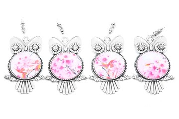 ZAKŁADKA DO KSIĄŻKI sowa KWIAT WIŚNI hematyt