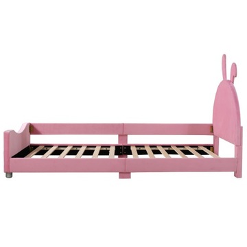 Łóżko dziecięce miękkie łóżko 90*200 cm rozkładana sofa różowym