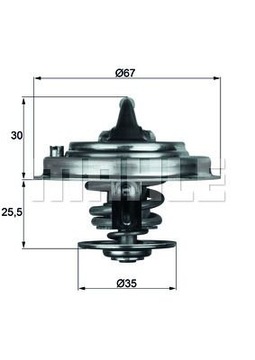 TERMOSTAT TX 30 80D MAHLE AUDI VW A3 BORA