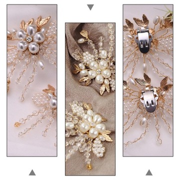 ПРЯЖКИ ДЛЯ ОБУВИ ЦВЕТЫ СВАДЕБНЫЕ УКРАШЕНИЯ УКРАШЕНИЯ С ЖЕМЧУГОМ ЗАЖИМЫ СЪЕМНЫЕ PLN