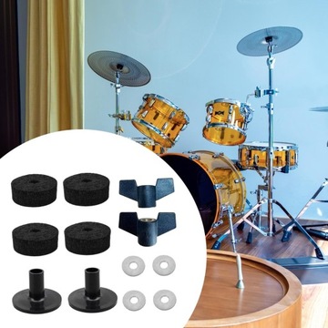 12 сменных тарелок с гайками для черных стоек для тарелок барабана