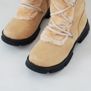 Buty damskie zimowe śniegowce ocieplane kozaki
