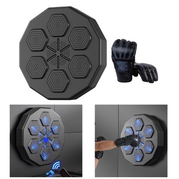Music Boxing Machine Ściana Target Boks Czarna ręka