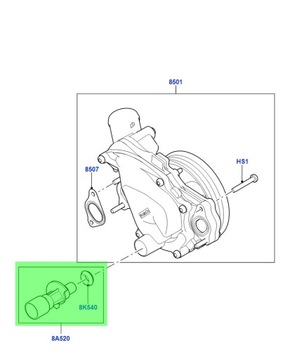 HRDLO PUMPY VODY JAGUAR XJ XK XF 3.0 V6 5.0 V8