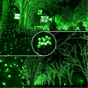LAMPKI CHOINKOWE LED ZEWNĘTRZNE ZIELONE 300 LED