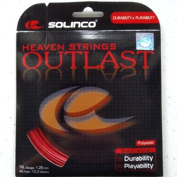 Naciąg tenisowy Solinco outlast 1,25 mm / 12,2 m set