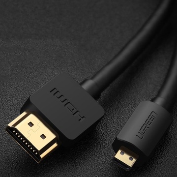 UЗЕЛЕНЫЙ КАБЕЛЬ ОЧЕНЬ ДЛИННЫЙ MICRO HDMI - КАБЕЛЬ HDMI 3М ЧЕРНЫЙ