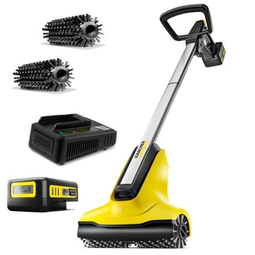 SZCZOTKA DO MYCIA TARASU KOSTKI PATIO KARCHER PCL 3-18 ZESTAW BEZPRZEWODOWY