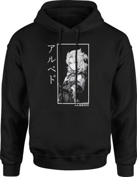 BLUZA MĘSKA GENSHIN IMPACT Z KAPTUREM ROZMIAR M DRESOWA NADRUK Z NADRUKIEM